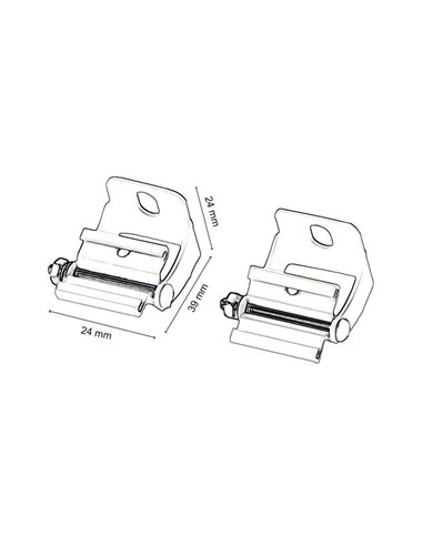 Lot de 2 clips de fixation noirs pour profilé LM3698, bande LED