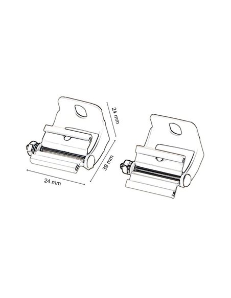 Lot de 2 clips de fixation noirs pour profilé LM3698, bande LED