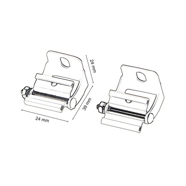 Pacote com 2 clipes de retenção brancos para perfil LM3699