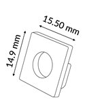 Pack 2 tapones finales para perfil MUF LM3844, tira LED