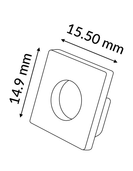Pack 2 tapones finales para perfil MUF LM3844, tira LED
