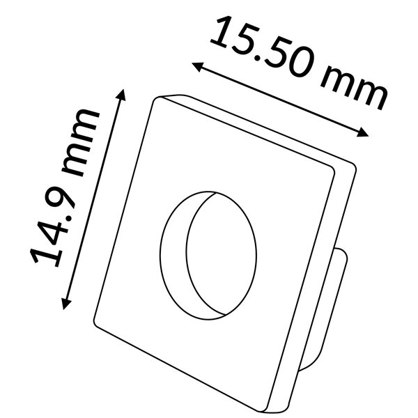 Pacote com 2 tampas de extremidade para perfil MUF LM3844, fita de LED.
