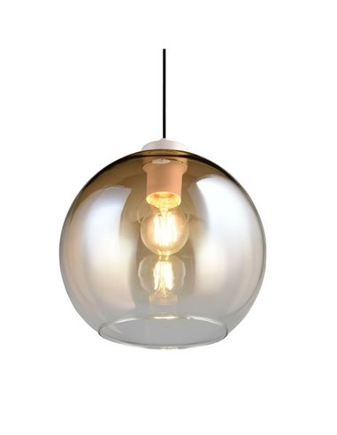 Lámpara colgante LIORA pantalla de vidrio ahumado, bombilla excl. 1x E27 max. 15W IP20 Ámbar