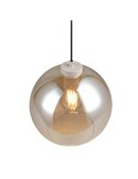 Luminária pendente LIORA com cúpula de vidro fumê, lâmpada não incluída. 1x E27 máx. 15W IP20 âmbar