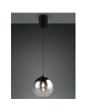 Lámpara colgante LIORA pantalla de vidrio ahumado, bombilla excl. 1x E27 max. 15W IP20 Gris