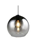 Lámpara colgante LIORA pantalla de vidrio ahumado, bombilla excl. 1x E27 max. 15W IP20 Gris