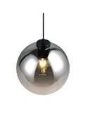 Lámpara colgante LIORA pantalla de vidrio ahumado, bombilla excl. 1x E27 max. 15W IP20 Gris