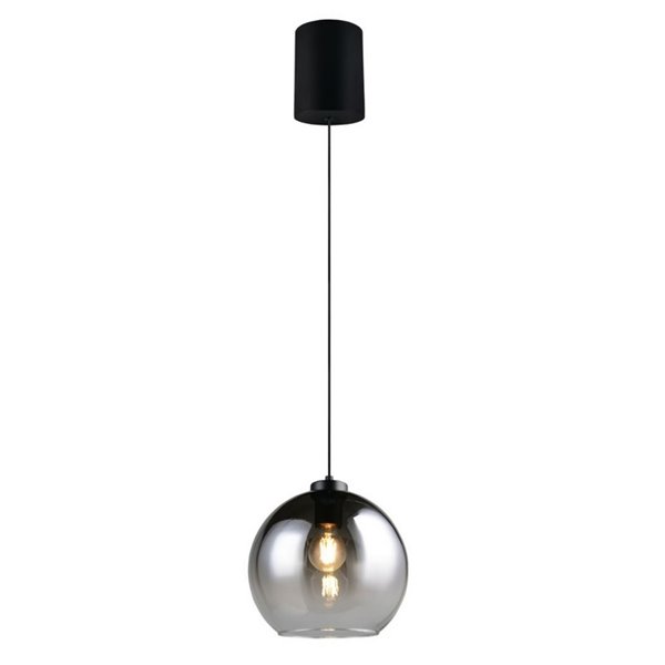 Lámpara colgante LIORA pantalla de vidrio ahumado, bombilla excl. 1x E27 max. 15W IP20 Gris