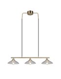 Plafonnier ELUNA avec 3 abat-jour en verre, ampoule non incluse. 3 x E27, 60 W max., IP20, bronze.