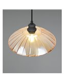 Lámpara colgante ELUNA pantalla de vidrio, bombilla excl. 1x E27 max. 60W IP20 Ámbar/negro
