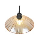 Lámpara colgante ELUNA pantalla de vidrio, bombilla excl. 1x E27 max. 60W IP20 Ámbar/negro