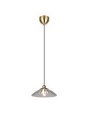 Lámpara colgante con pantalla de vidrio ELUNA bombilla excl. 1x E27 max. 60W IP20 Bronce