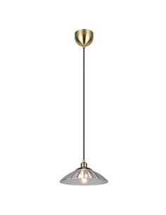 Suspension ELUNA avec abat-jour en verre, ampoule non incluse (1 x E27 max. 60 W), IP20, Bronze