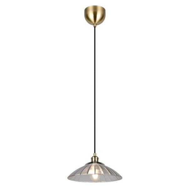 Lámpara colgante con pantalla de vidrio ELUNA bombilla excl. 1x E27 max. 60W IP20 Bronce