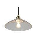 Lámpara colgante con pantalla de vidrio ELUNA bombilla excl. 1x E27 max. 60W IP20 Bronce
