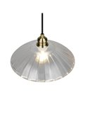 Lámpara colgante con pantalla de vidrio ELUNA bombilla excl. 1x E27 max. 60W IP20 Bronce