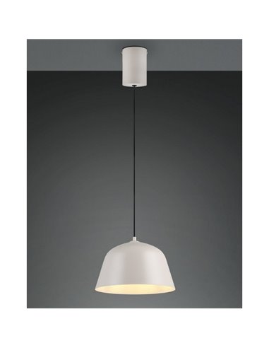 Lámpara colgante metálica TOVA bombilla excl. 1x E27 max. 15W IP20 Gris cálido