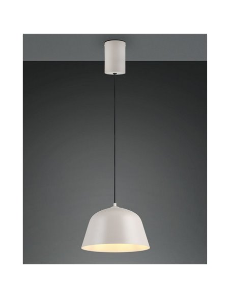 Lámpara colgante metálica TOVA bombilla excl. 1x E27 max. 15W IP20 Gris cálido