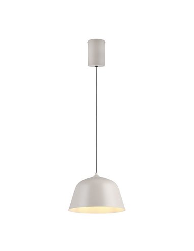Lámpara colgante metálica TOVA bombilla excl. 1x E27 max. 15W IP20 Gris cálido
