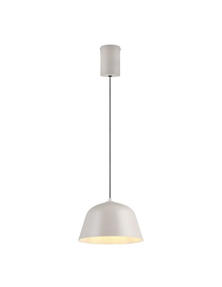 Lámpara colgante metálica TOVA bombilla excl. 1x E27 max. 15W IP20 Gris cálido