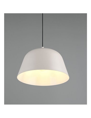 Luminária pendente metálica TOVA, lâmpada não incluída (1 x E27 máx. 15W), IP20, cinza quente.