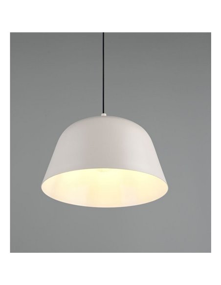 Luminária pendente metálica TOVA, lâmpada não incluída (1 x E27 máx. 15W), IP20, cinza quente.