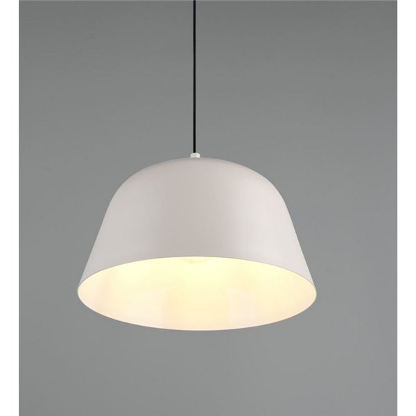 Luminária pendente metálica TOVA, lâmpada não incluída (1 x E27 máx. 15W), IP20, cinza quente.