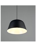 Luminária pendente TOVA com cúpula metálica, lâmpada não incluída (1 x E27 máx. 15W), IP20, preta.