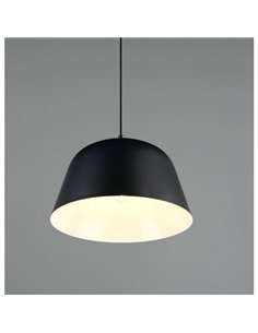 Lámpara colgante pantalla métalica TOVA bombilla excl. 1x E27 max. 15W IP20 Negro 2