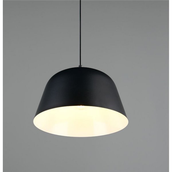 Suspension TOVA avec abat-jour en métal, ampoule non fournie (1 x E27 max. 15 W), IP20, noire