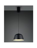 Lámpara colgante pantalla métalica TOVA bombilla excl. 1x E27 max. 15W IP20 Negro