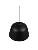 Suspension TOVA avec abat-jour en métal, ampoule non fournie (1 x E27 max. 15 W), IP20, noire
