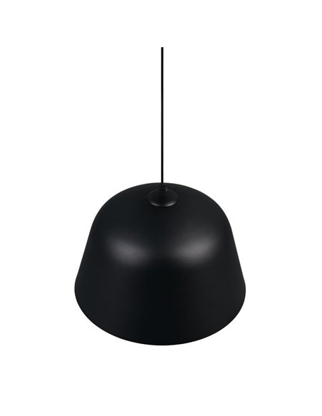Lámpara colgante pantalla métalica TOVA bombilla excl. 1x E27 max. 15W IP20 Negro