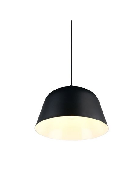 Lámpara colgante pantalla métalica TOVA bombilla excl. 1x E27 max. 15W IP20 Negro