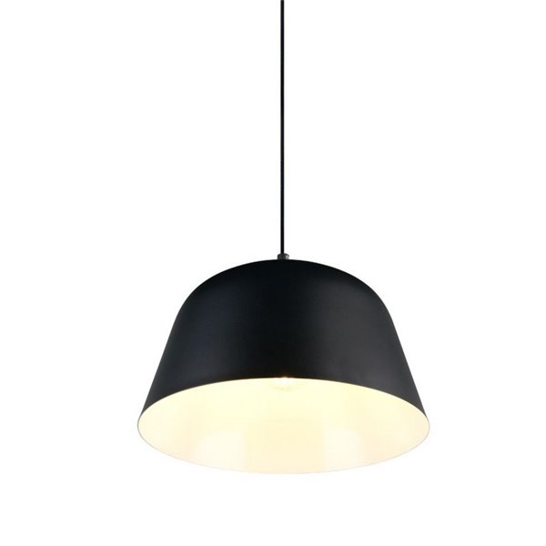 Lámpara colgante pantalla métalica TOVA bombilla excl. 1x E27 max. 15W IP20 Negro