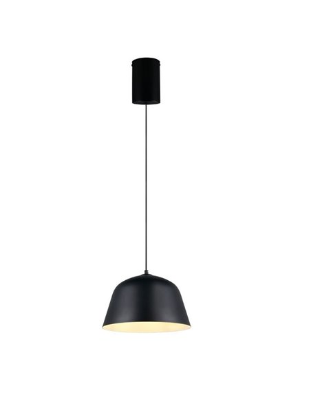 Lámpara colgante pantalla métalica TOVA bombilla excl. 1x E27 max. 15W IP20 Negro