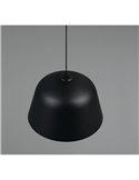 Lámpara colgante pantalla métalica TOVA bombilla excl. 1x E27 max. 15W IP20 Negro