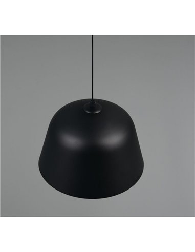 Lámpara colgante pantalla métalica TOVA bombilla excl. 1x E27 max. 15W IP20 Negro
