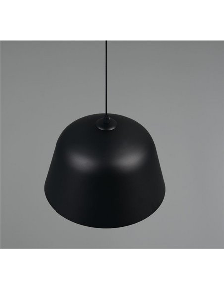 Lámpara colgante pantalla métalica TOVA bombilla excl. 1x E27 max. 15W IP20 Negro
