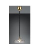 Lámpara colgante con pantalla de vidrio ELUNA bombilla excl. 1x E27 max. 60W IP20 Bronce