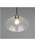 Lámpara colgante con pantalla de vidrio ELUNA bombilla excl. 1x E27 max. 60W IP20 Bronce