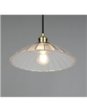 Lámpara colgante con pantalla de vidrio ELUNA bombilla excl. 1x E27 max. 60W IP20 Bronce