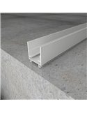 Perfil de aluminio de superficie SHOW blanco 2 metros para tira LED