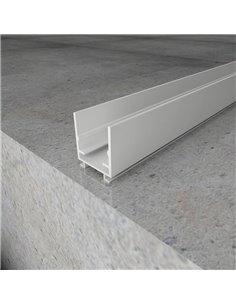 Perfil de aluminio de superficie SHOW blanco 2 metros para tira LED