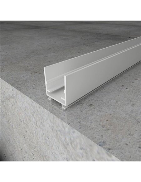 Perfil de aluminio de superficie SHOW blanco 2 metros para tira LED