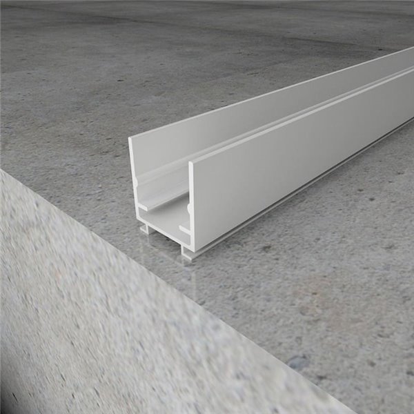 Perfil de aluminio de superficie SHOW blanco 2 metros para tira LED