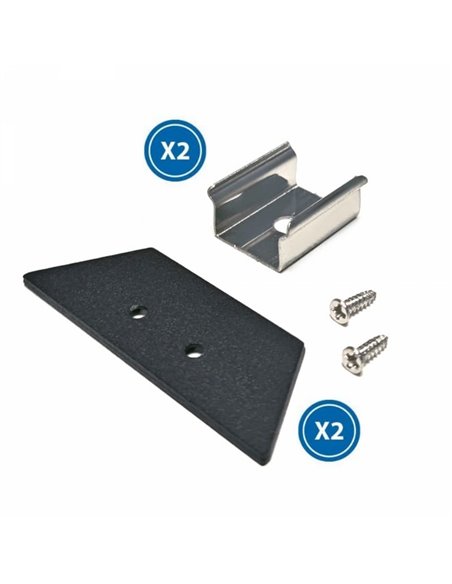 Pacote com 2 buchas e 2 clipes para perfil LM3829 (peças de reposição para montagem)