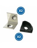 Conjunto de 2 batentes e clipes para perfil LM3744 (acessório de fixação)