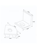 Pack 2 tapones + 2 grapas para perfil LM3742 (accesorio de remate)