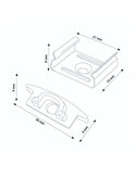 Pack 2 tapones + 2 grapas para perfil LM3704 (remate y fijación)